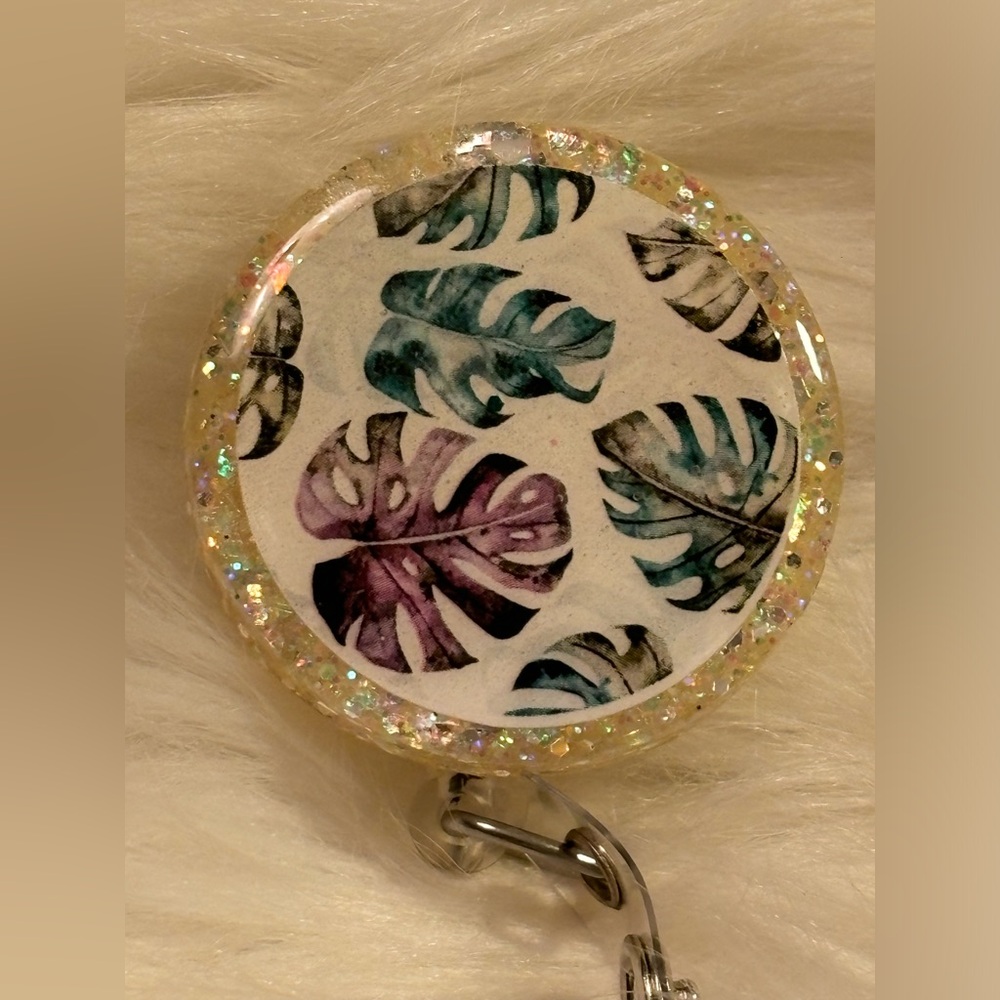 Hand crafted badge reel with alligator clip